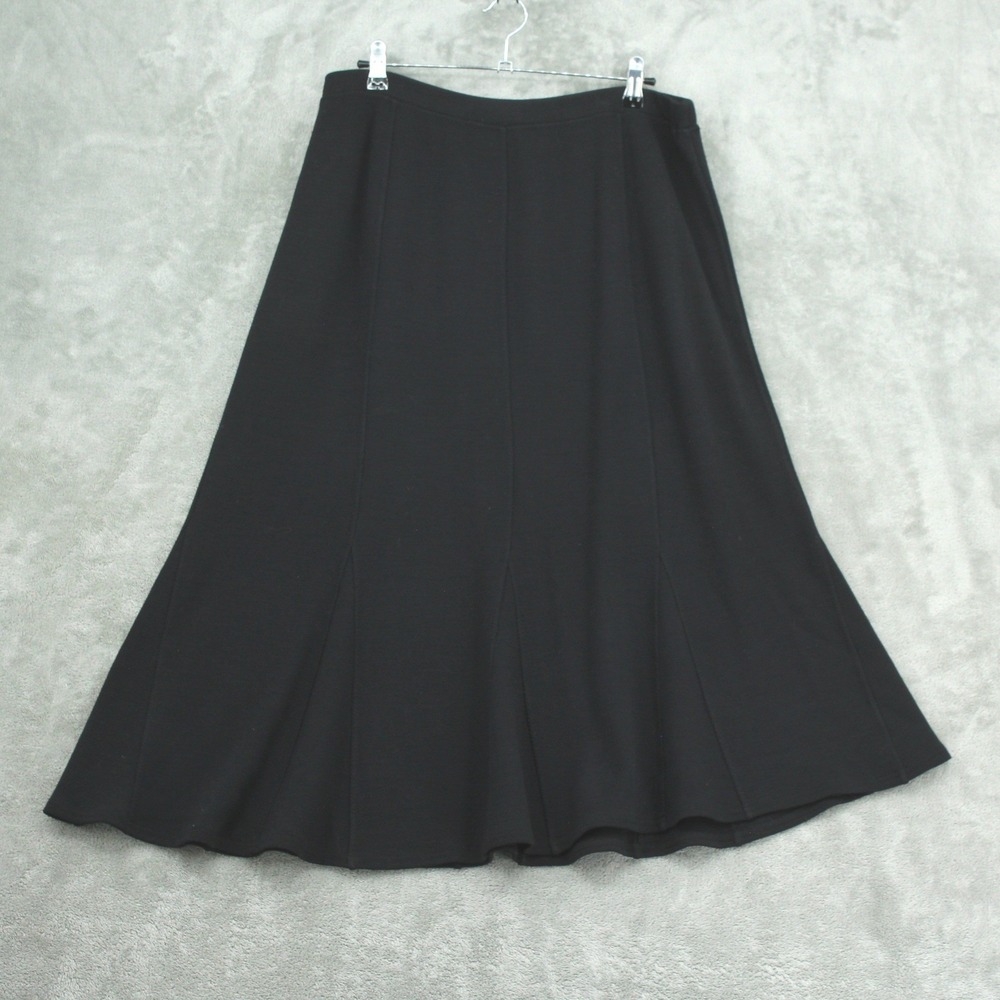 Eileen Fisher Skirt Womens XL Wool Blend Italian Panel Modest Pull On Capsule
